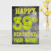 Spooky Glowing Aura Look "HAPPY 39th BIRTHDAY" Kaart (Gele Bloem)