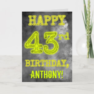 Spooky Glowing Aura Look "HAPPY 43rd BIRTHDAY" Kaart
