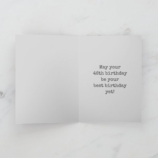 Spooky Glowing Aura Look "HAPPY 46th BIRTHDAY" Kaart (Binnen)