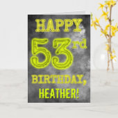 Spooky Glowing Aura Look "HAPPY 53rd BIRTHDAY" Kaart (Gele Bloem)