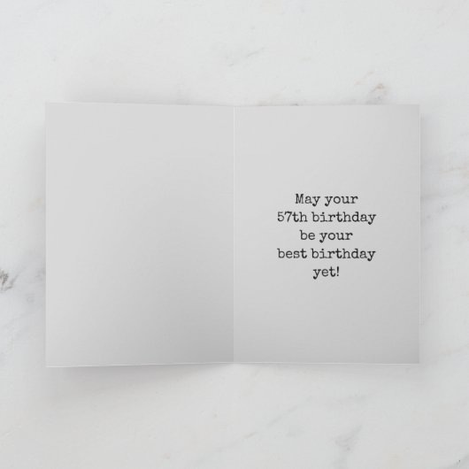 Spooky Glowing Aura Look "HAPPY 57th BIRTHDAY" Kaart (Binnen)