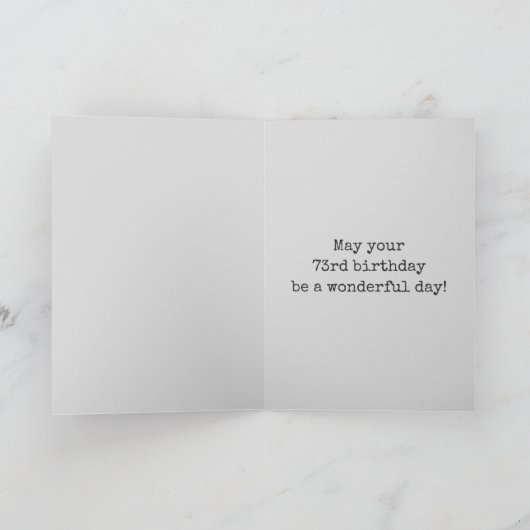 Spooky Glowing Aura Look "HAPPY 73rd BIRTHDAY" Kaart (Binnen)