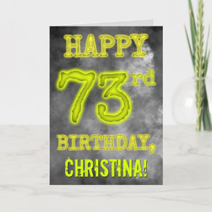 Spooky Glowing Aura Look "HAPPY 73rd BIRTHDAY" Kaart