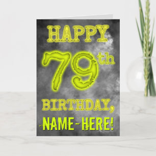 Spooky Glowing Aura Look "HAPPY 79th BIRTHDAY" Kaart
