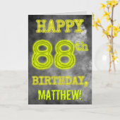 Spooky Glowing Aura Look "HAPPY 88th BIRTHDAY" Kaart (Gele Bloem)