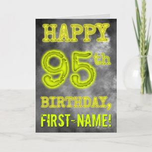 Spooky Glowing Aura Look "HAPPY 95th BIRTHDAY" Kaart