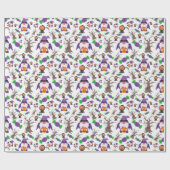 Spooky Gnome Halloween Cadeaupapier (Vlak)