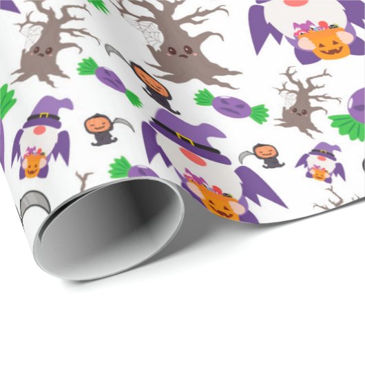 Spooky Gnome Halloween Cadeaupapier (Rol Hoek)