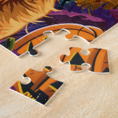 Spooky Golden Retriever Halloween Witch Pumpkin Legpuzzel (Zijkant)