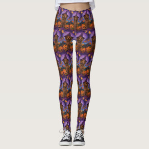 Spooky Goldendoodle Hond Halloween Heksenpompoen Leggings