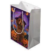 Spooky Goldendoodle Hond Halloween Heksenpompoen Medium Cadeauzakje (Achterkant Gekanteld)