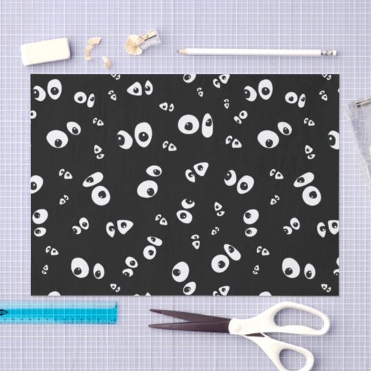 Spooky Googly ogen patroon Tissuepapier (Craft)
