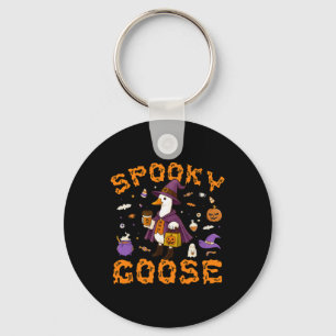 Spooky Goose Funny Coffee Halloween Witch Women Gi Sleutelhanger