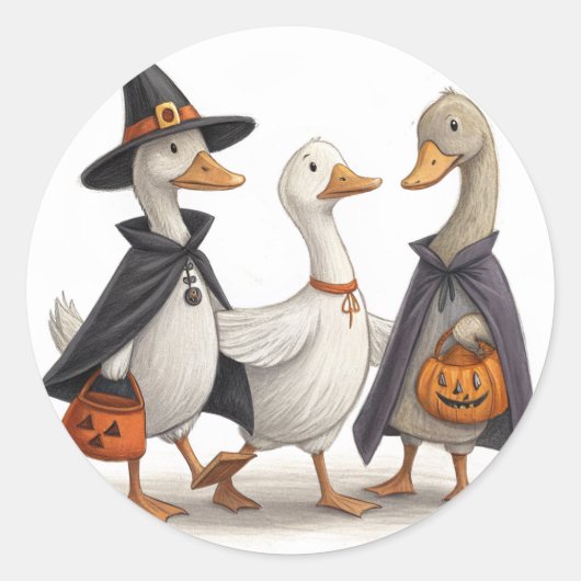 Spooky Goose Gang Terug naar School Stickers (Voorkant)