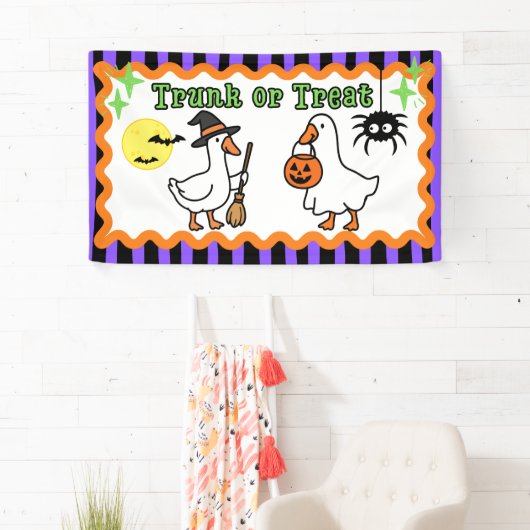 Spooky Goose Halloween Trunk or Treat Banner Sign (Insitu)