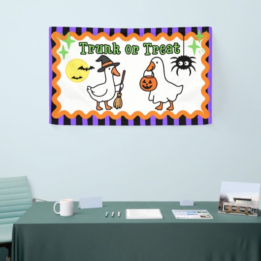 Spooky Goose Halloween Trunk or Treat Banner Sign (Beurs)