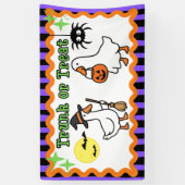 Spooky Goose Halloween Trunk or Treat-spandoek Spandoek (Verticaal)