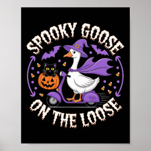Spooky Goose op de losse grappige Halloween Poster