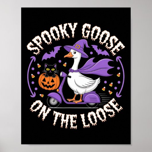 Spooky Goose op de losse grappige Halloween Poster (Voorkant)