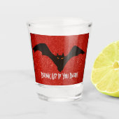 Spooky Gothic Bats Halloween Party Shot Glas (Voorkant)