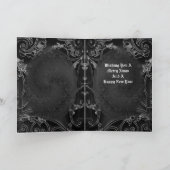 Spooky gothic black Christmas Holiday Kaart (Binnen)
