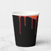 Spooky Gothic Blood Druppels Halloween Papieren Bekers (Achterkant)
