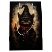 Spooky Gothic  Cat Medium Cadeauzakje (Voorkant)