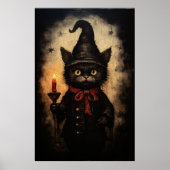 Spooky Gothic  Cat Poster (Voorkant)