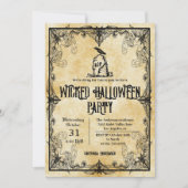 Spooky  Gothic Creepy Halloween Party Kaart (Voorkant)