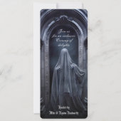 Spooky Gothic Ghost QR Code Volwassen Halloween Pa Kaart (Voorkant)