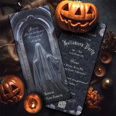 Spooky Gothic Ghost QR Code Volwassen Halloween Pa Kaart