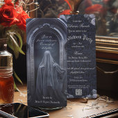 Spooky Gothic Ghost QR Code Volwassen Halloween Pa Kaart
