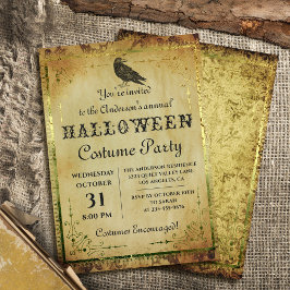 Spooky Gothic Halloween Costume Party Kaart