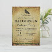 Spooky  Gothic Halloween Costume Party Kaart (Staand voorkant)