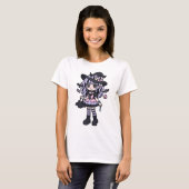 Spooky Gothic Halloween illustratie T-shirt (Voorkant volledig)