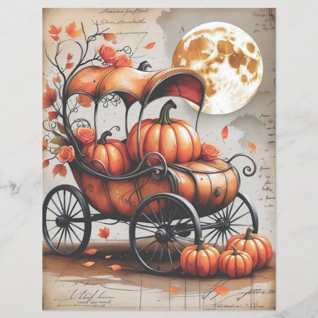  Spooky Gothic Halloween Scrapbook Paper (Voorkant)