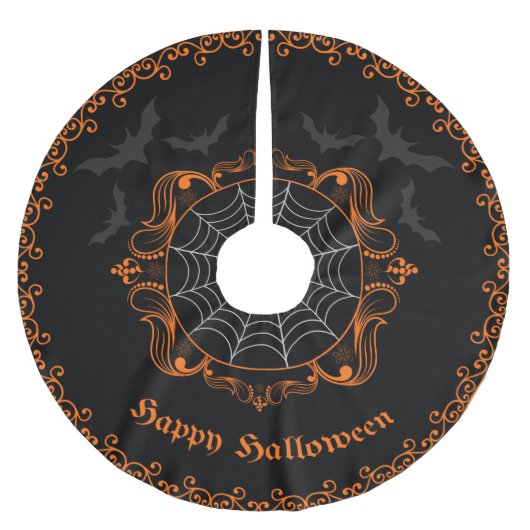Spooky Gothic Halloween Tree Skirt Kerstboom Rok (Voorkant)