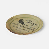 Spooky  Gothic Happy Halloween Papieren Bordje (Gekanteld)