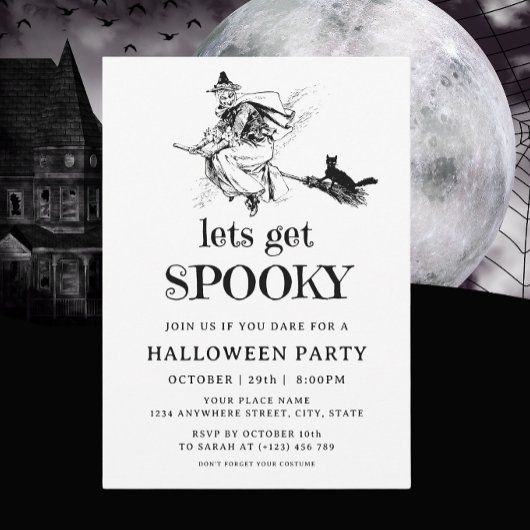 Spooky Gothic Heks Volwassen Halloween Kostuum Par Kaart