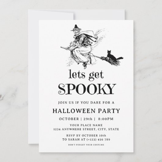 Spooky Gothic Heks Volwassen Halloween Kostuum Par Kaart (Voorkant)