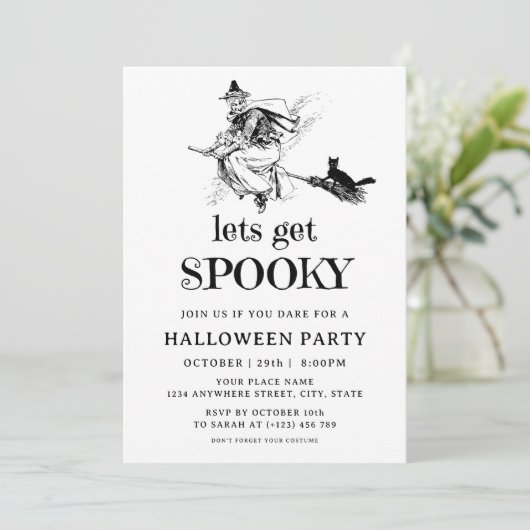 Spooky Gothic Heks Volwassen Halloween Kostuum Par Kaart (Staand voorkant)