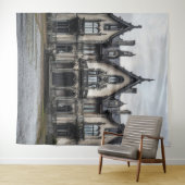 Spooky Gothic Mansion Huwelijksfoto Achtergrond Wandkleed (In Situ (horizontaal))