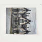 Spooky Gothic Mansion Huwelijksfoto Achtergrond Wandkleed (Voorkant (horizontaal))