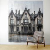 Spooky Gothic Mansion Huwelijksfoto Achtergrond Wandkleed (In situ)