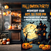 Spooky Gothic Mansion spookhuis Halloween Spandoek