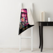 Spooky Gothic Meisje Halloween Sherpa Deken (In situ)