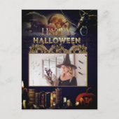 Spooky Gothic Raven In Volle Maan Volwassen Hallow Briefkaart (Voorkant)