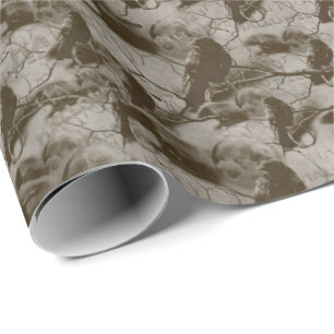 Spooky Gothic Raven In Volle Maan Volwassen Hallow Cadeaupapier