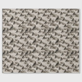 Spooky Gothic Raven In Volle Maan Volwassen Hallow Cadeaupapier (Vlak)