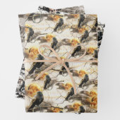 Spooky Gothic Raven In Volle Maan Volwassen Hallow Inpakpapier Vel (In situ)